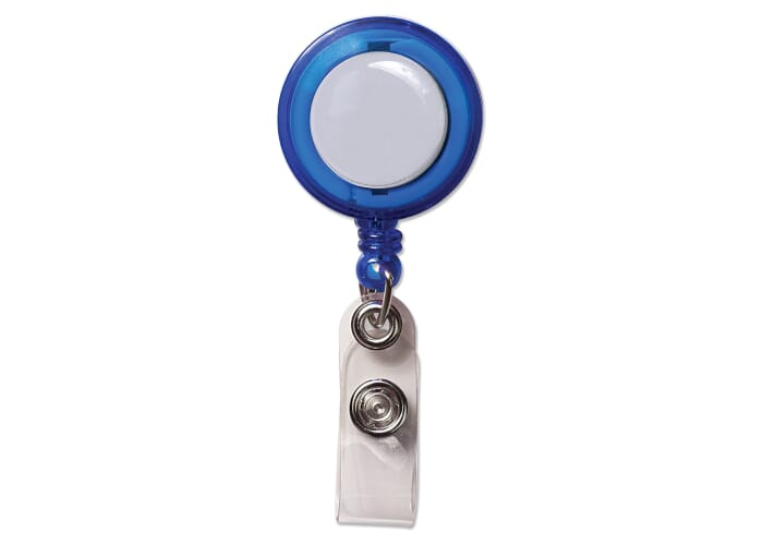 Porte-badge publicitaire Transparent / Bleu
